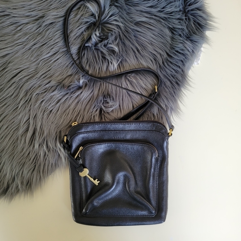 Fossil Crossbody Bag I'm Black Leather